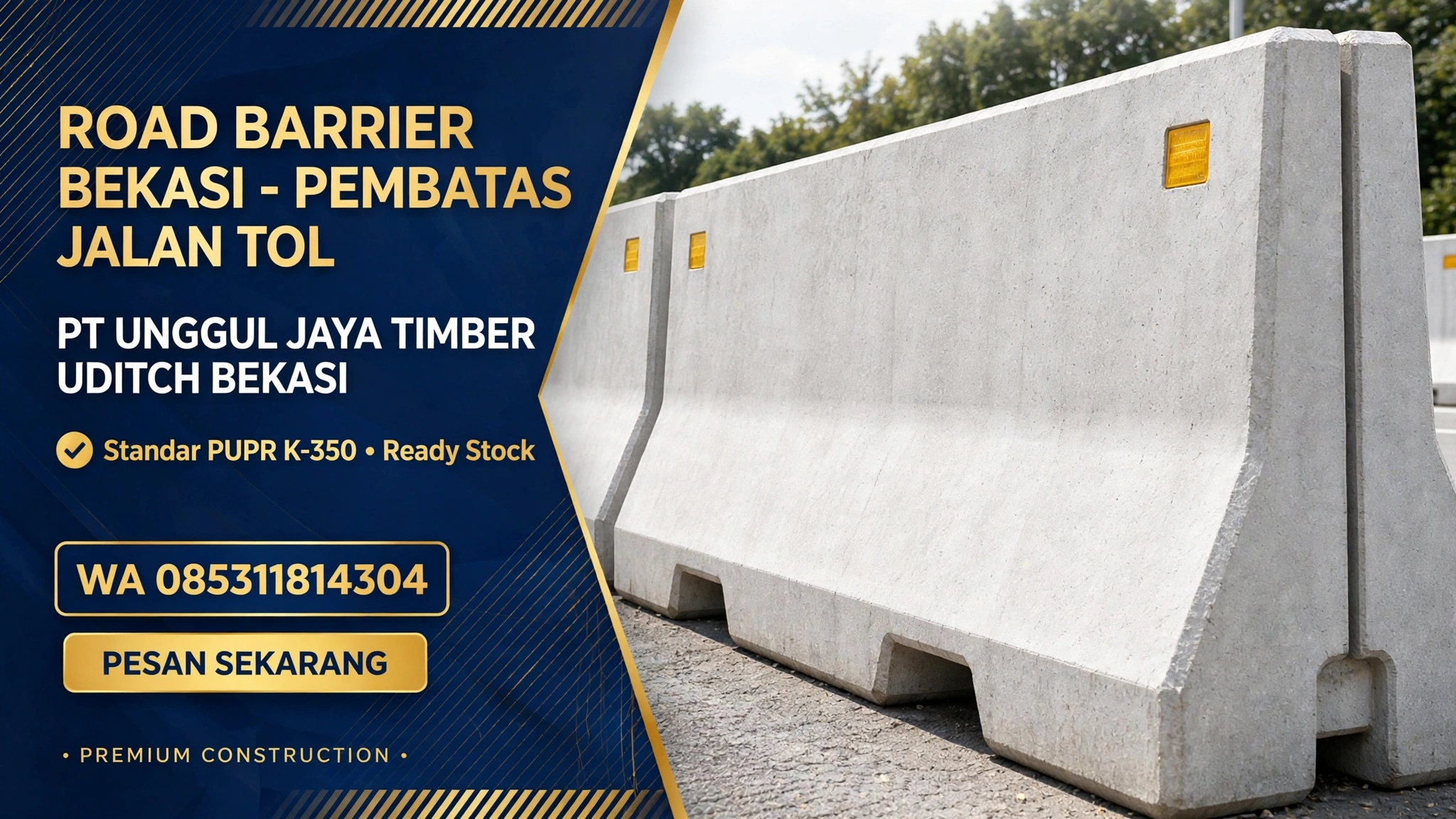 ROAD BARRIER BETON Proyek